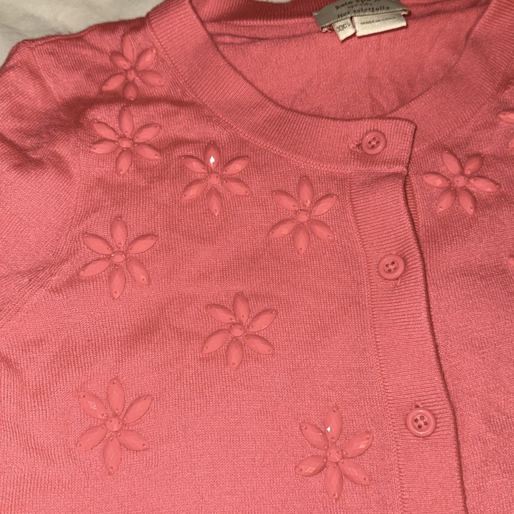 Kate Spade cashmere blend cardigan with appliqués size S or XS